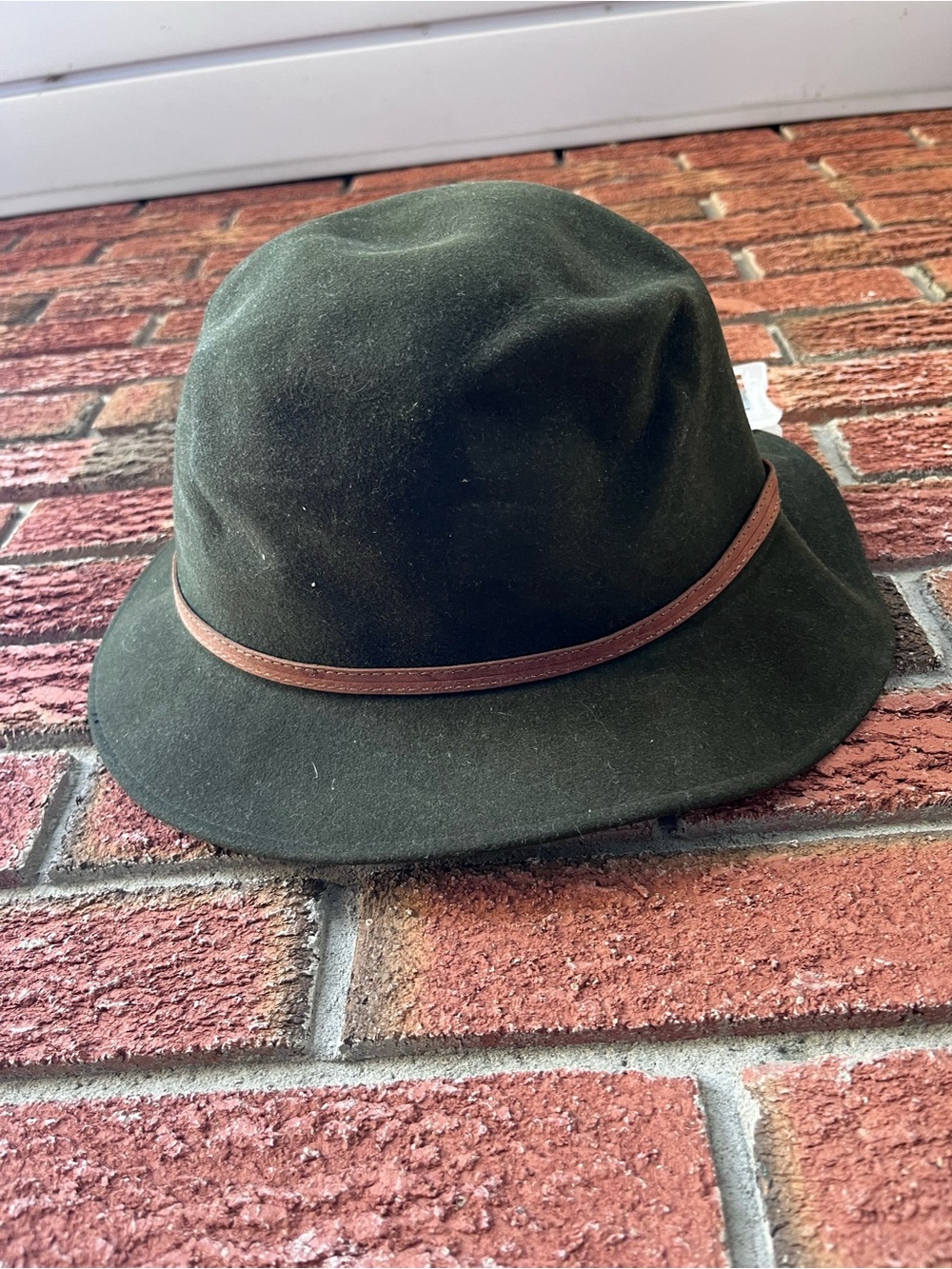Borsalino Green Felt Fedora Sz 7 5/8